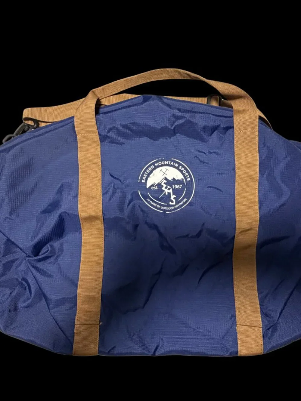 Eastern Mountain Sports EMS Blue Nylon Duffel Bag Travel Gym Weekend Carry-On